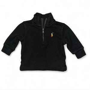 NEW Polo by Ralph Lauren Baby Boy Black Quarter Zip